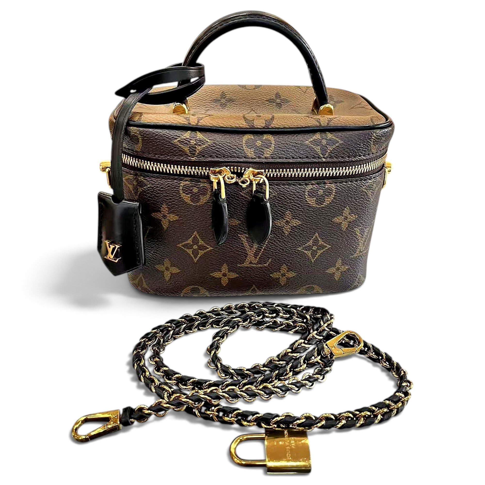 Vanity leather handbag