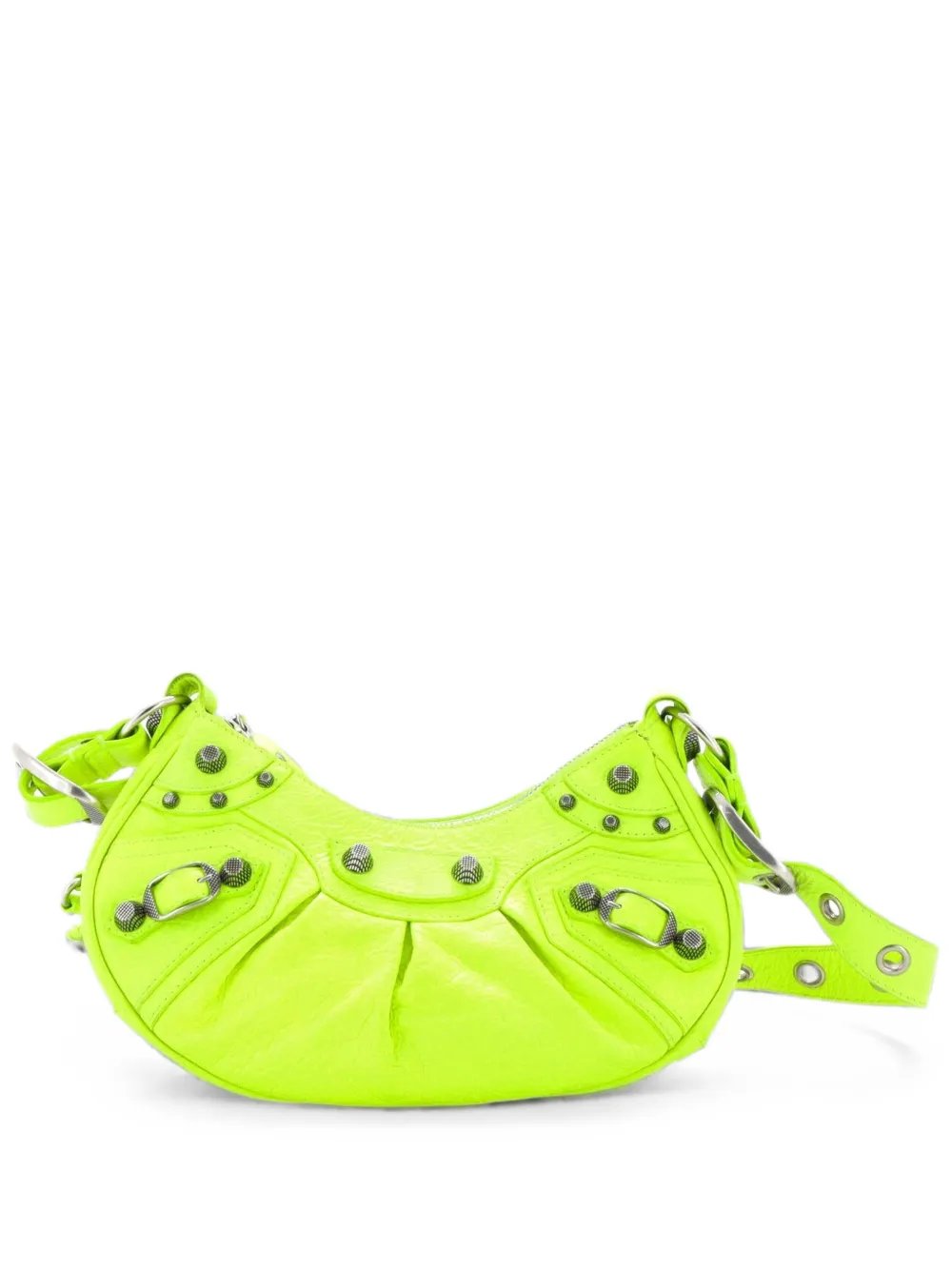 Le Cagole Giant Studs Shoulder Bag Leather XS hobo bag