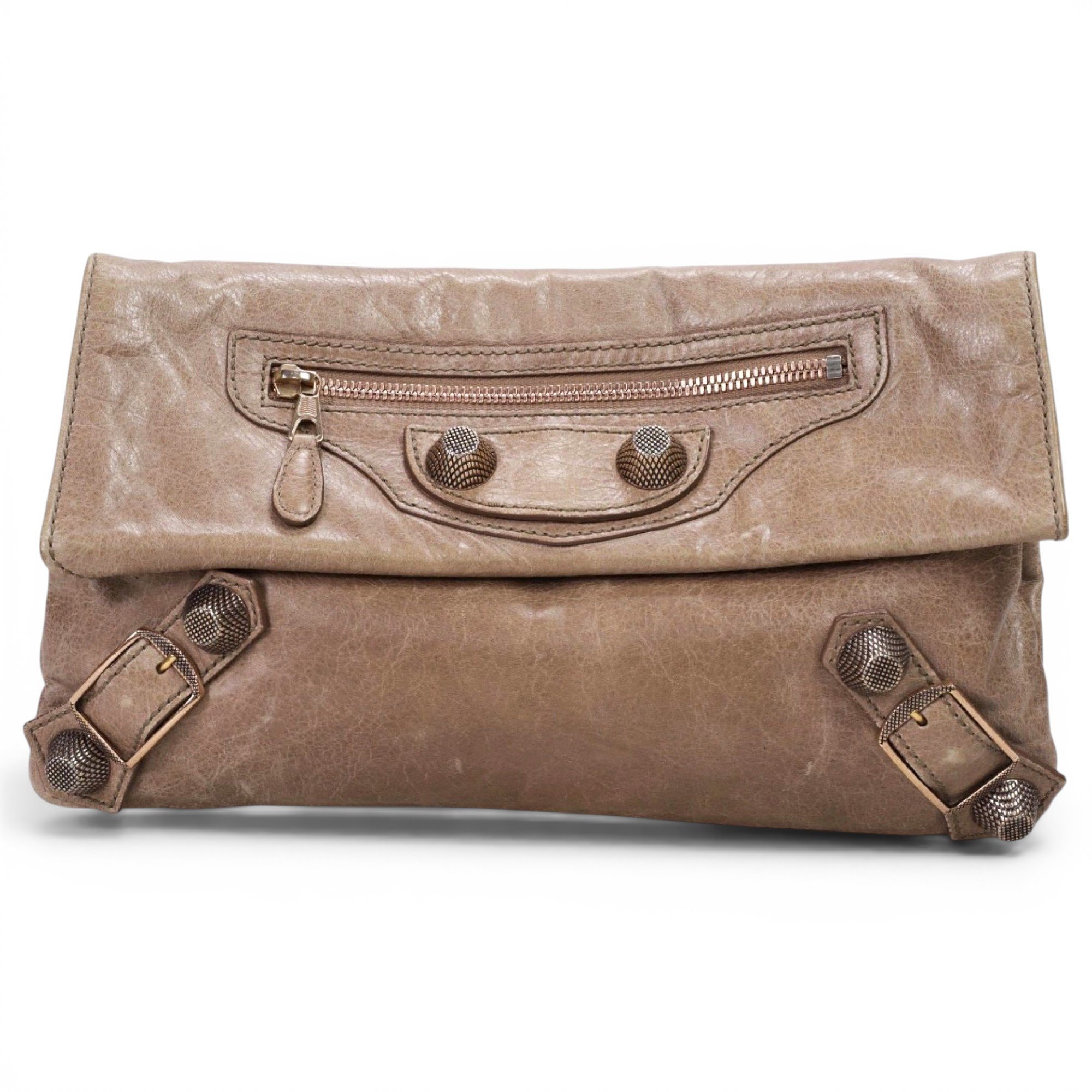 Envelop leather clutch bag