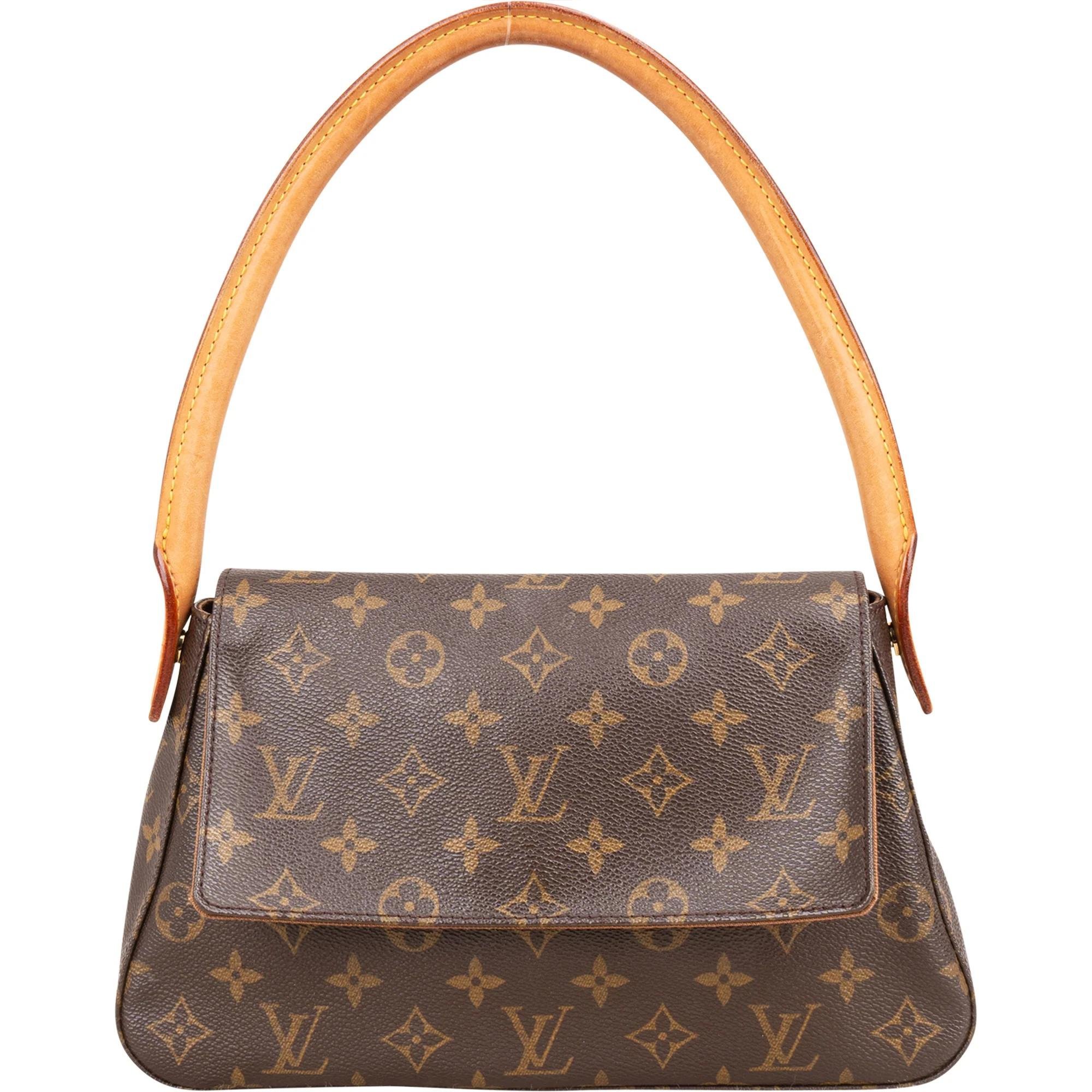 Looping leather handbag