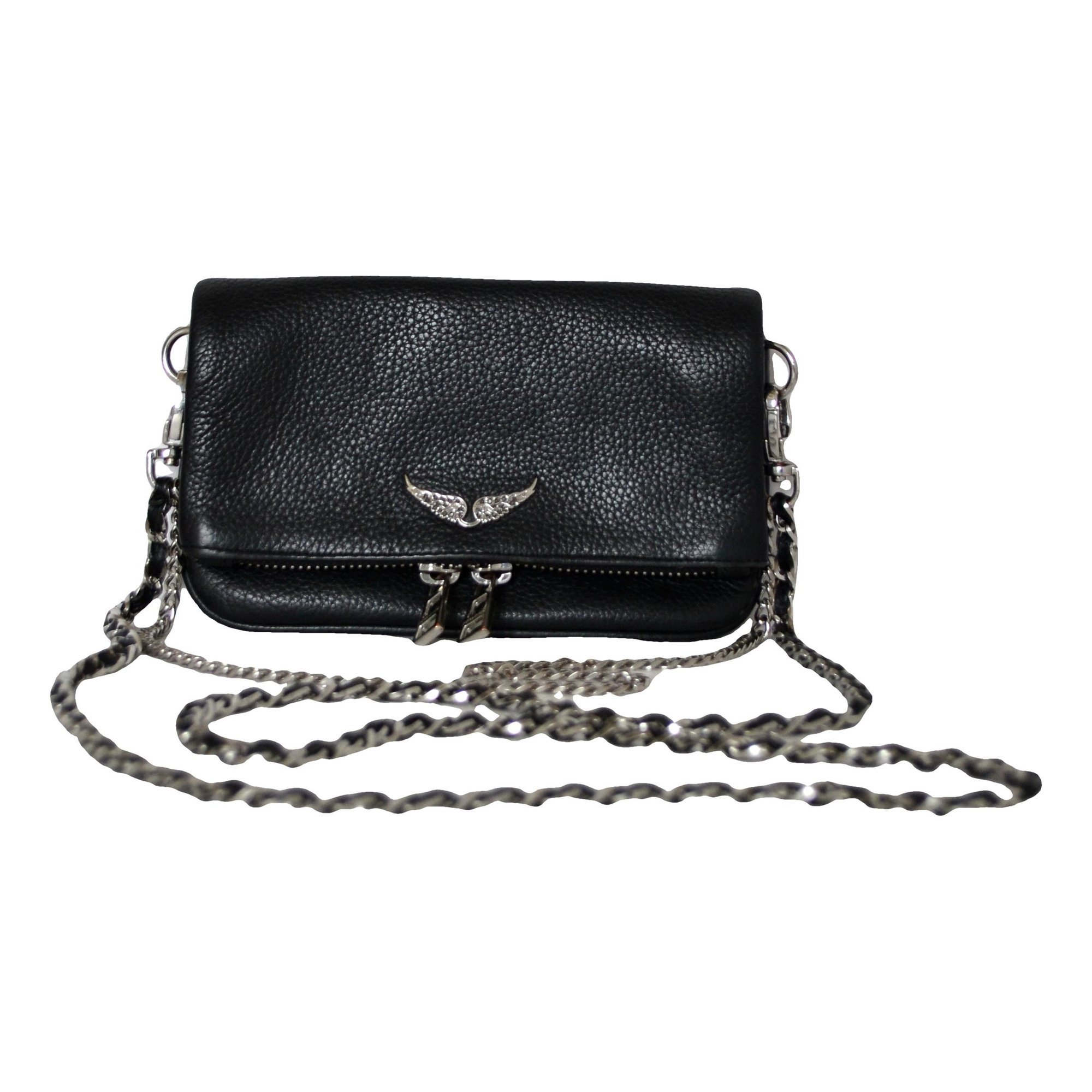 Rock leather clutch bag