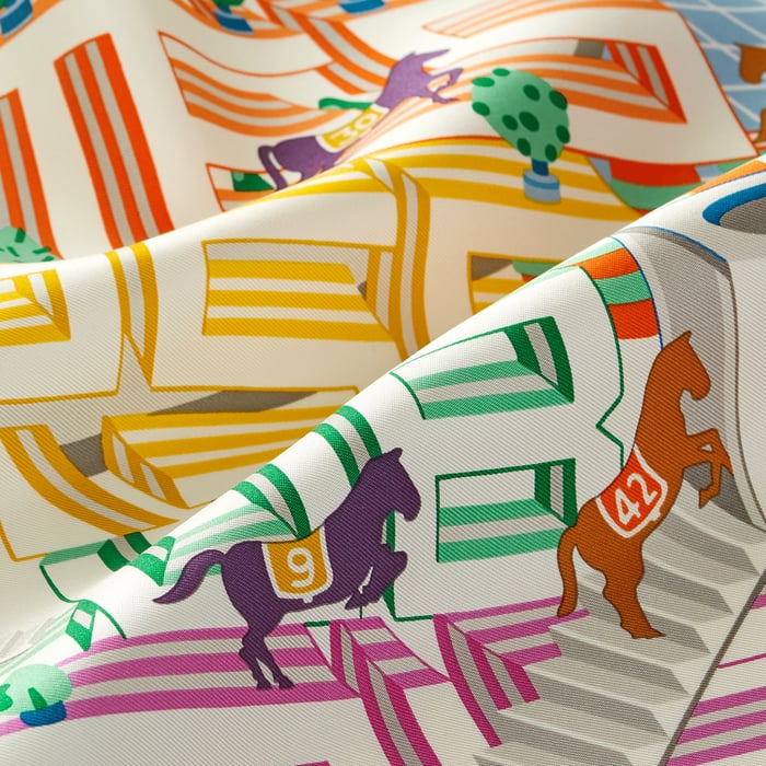 Hermès Horse Club Detail Scarf 45