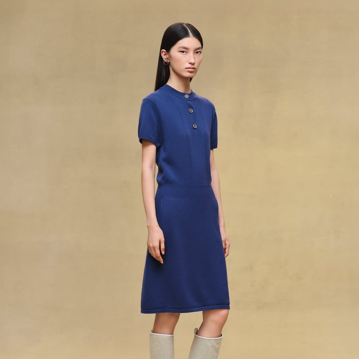 Bleu Outremer Cashmere Dress