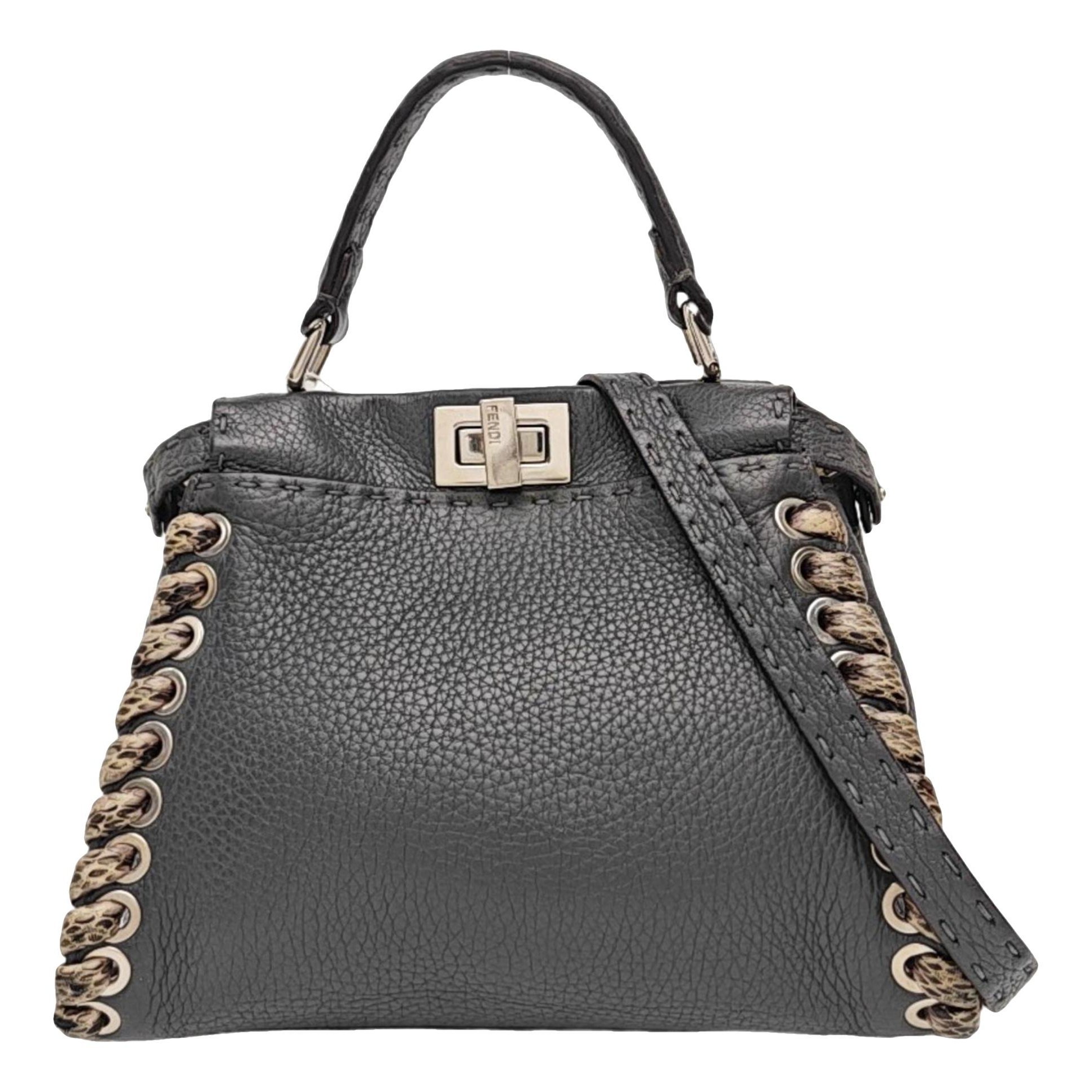 Peekaboo leather handbag