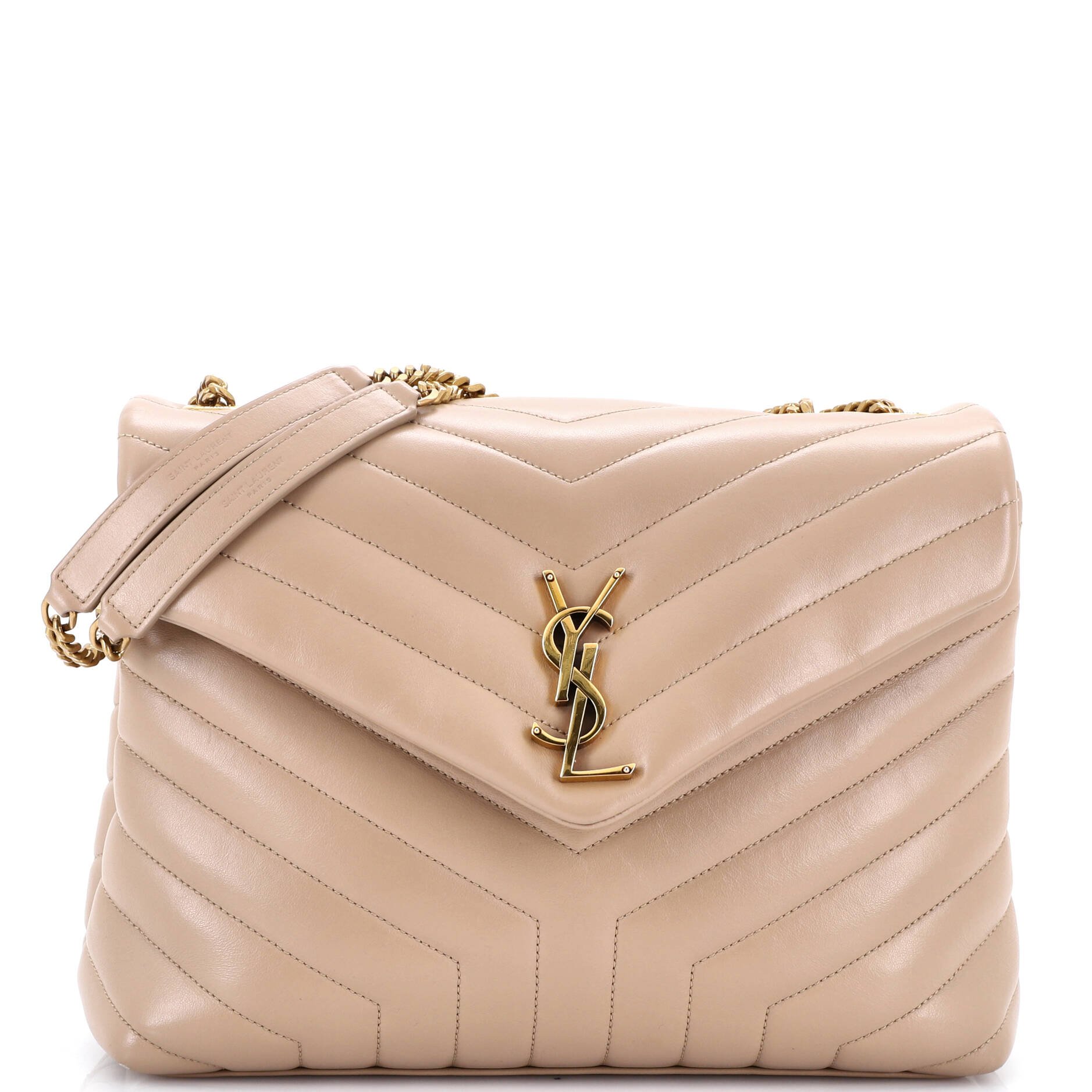 Loulou Shoulder Bag Matelasse Chevron Leather Medium