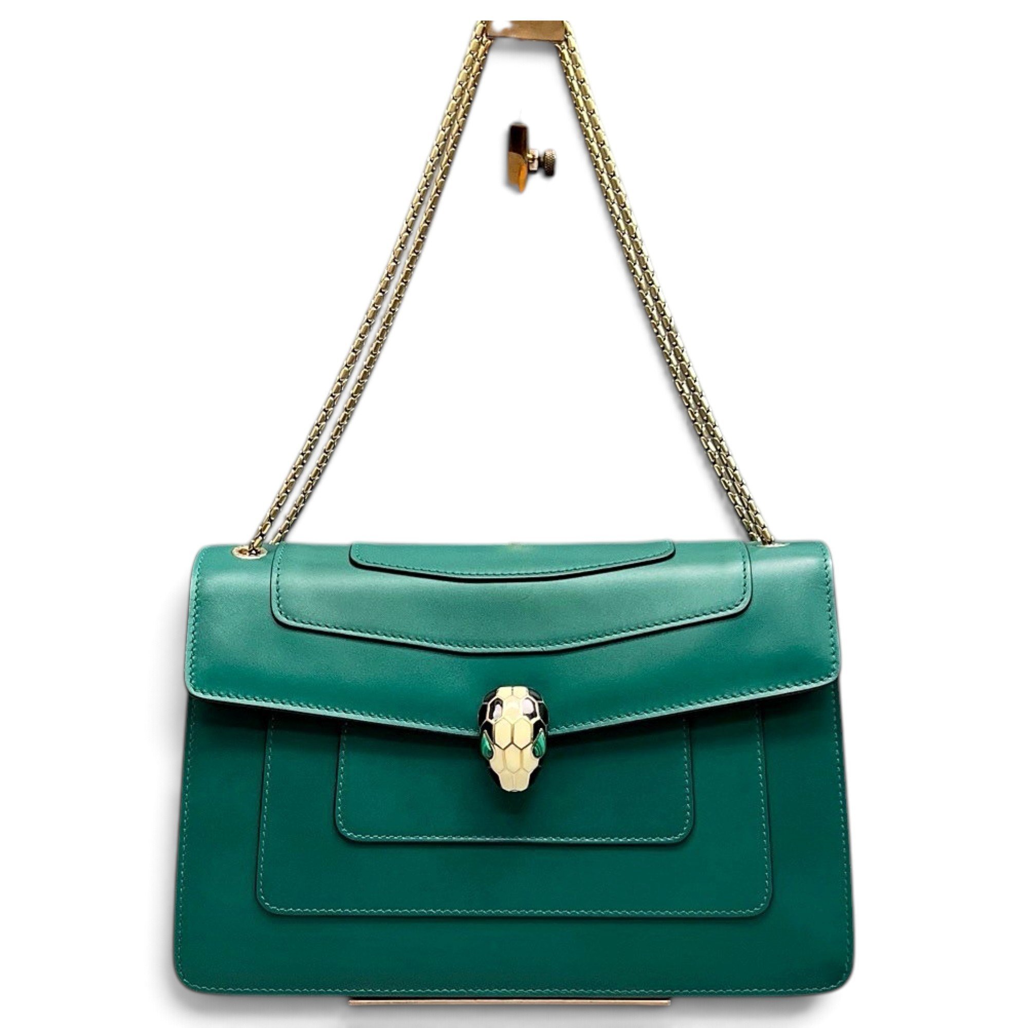 Serpenti leather handbag