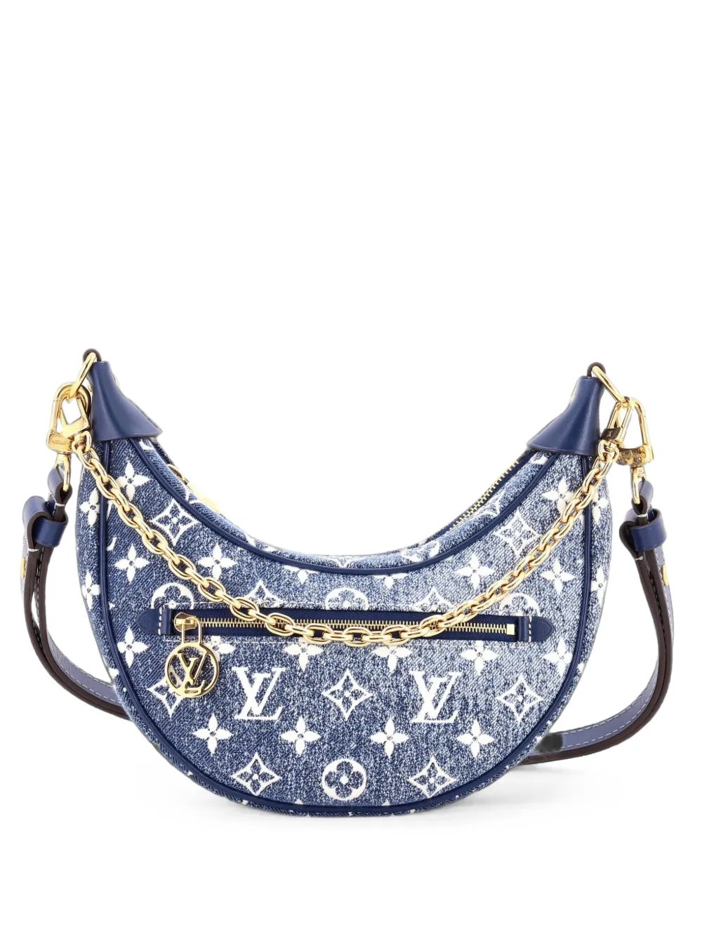Loop Handbag Monogram Jacquard Denim hobo bag