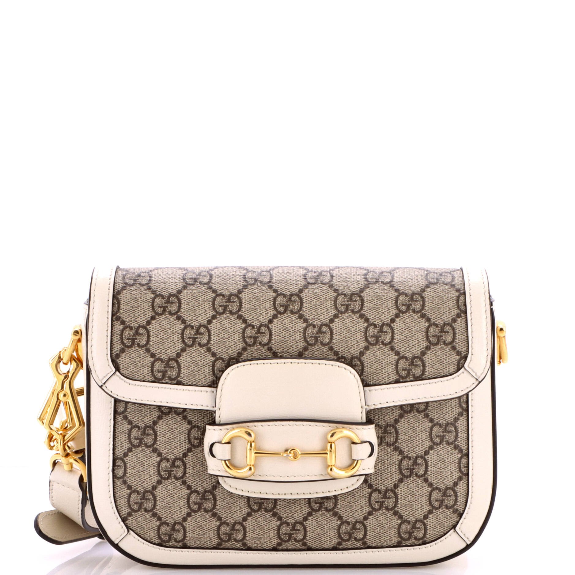 Horsebit 1955 Shoulder Bag GG Coated Canvas with Leather Mini