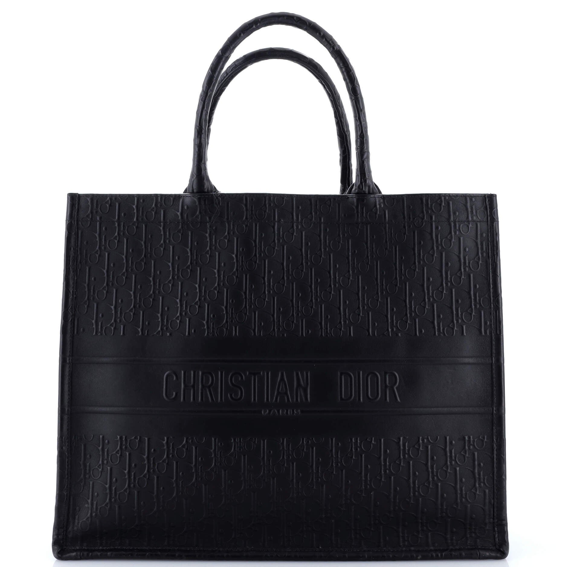 Dior Book Tote Oblique Embossed Calfskin Large