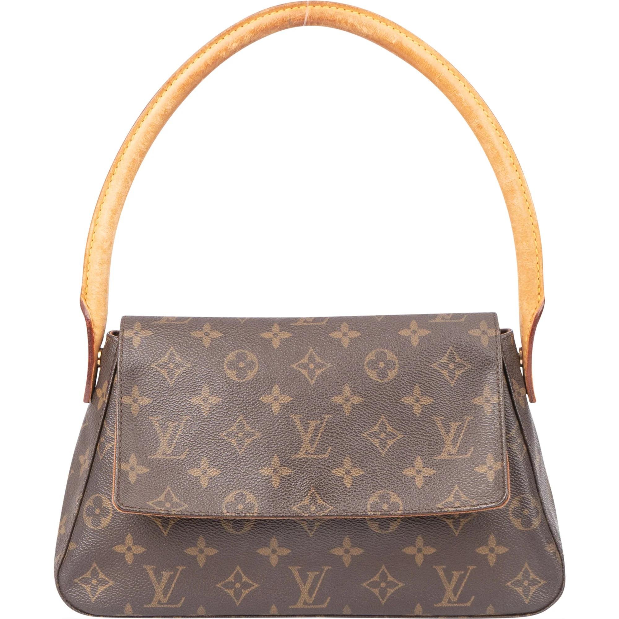 Looping leather handbag
