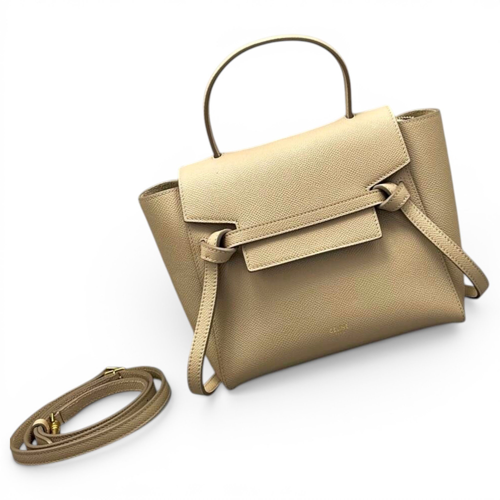 Belt leather handbag