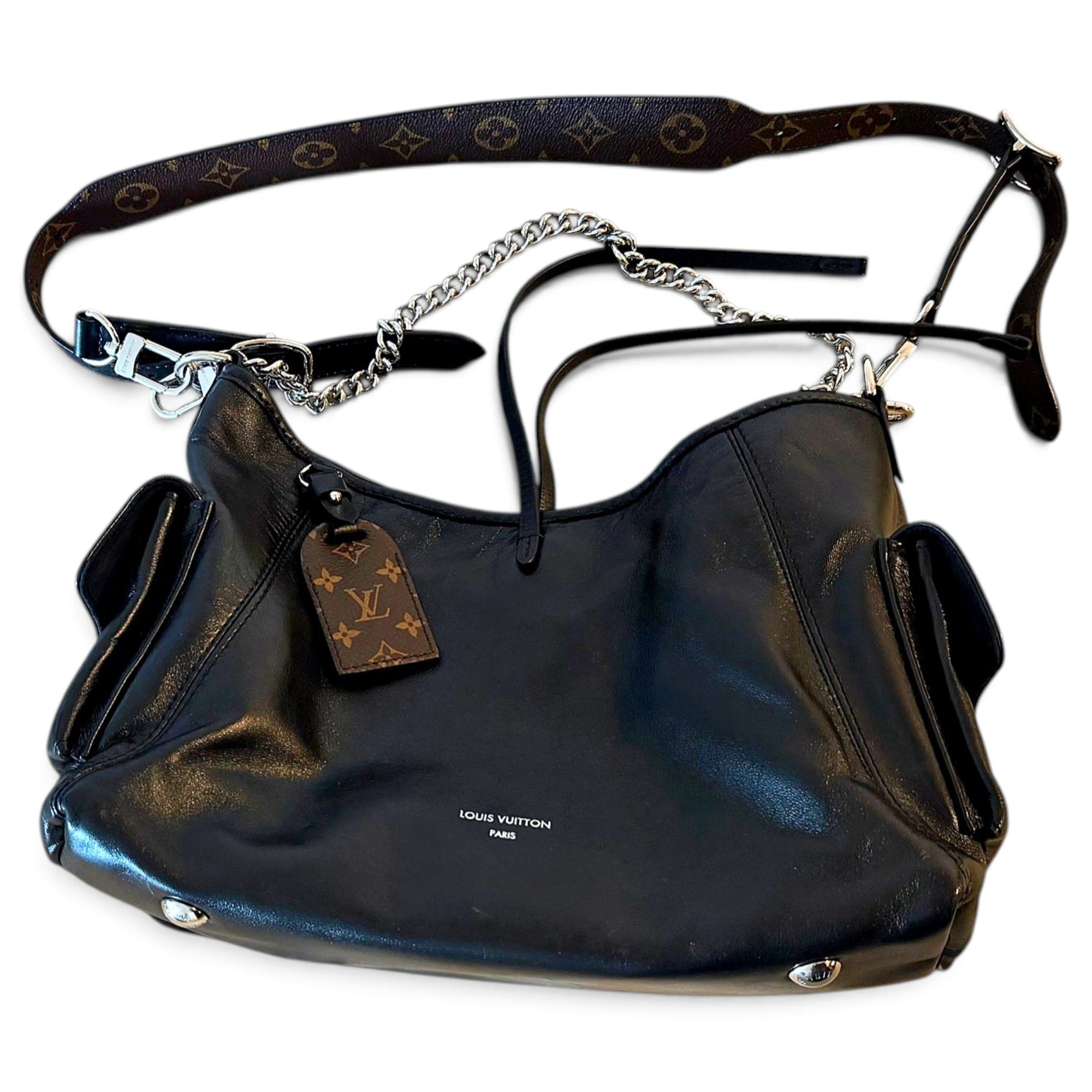 Side Trunk leather handbag