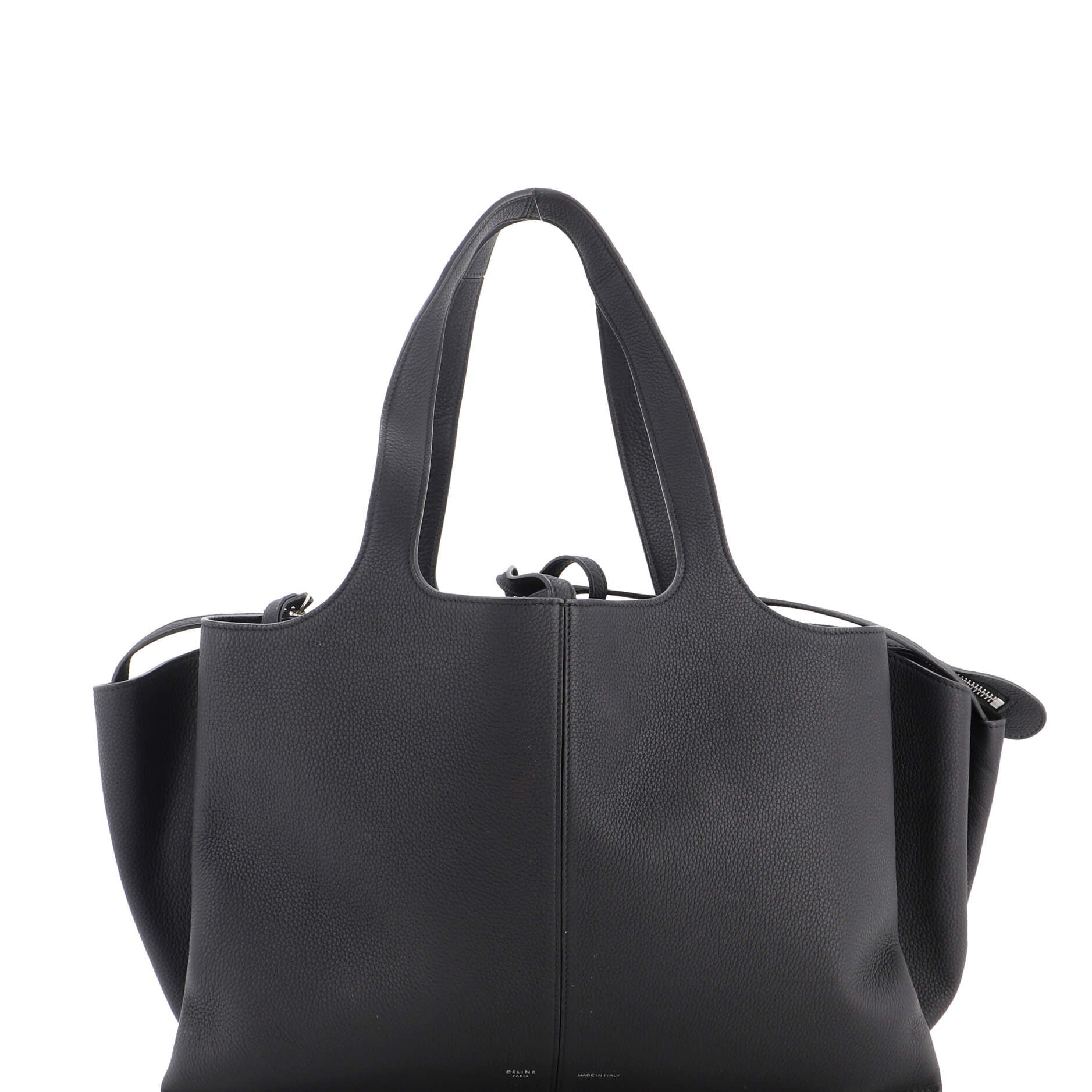 Tri-Fold Shoulder Bag Grained Calfskin Medium
