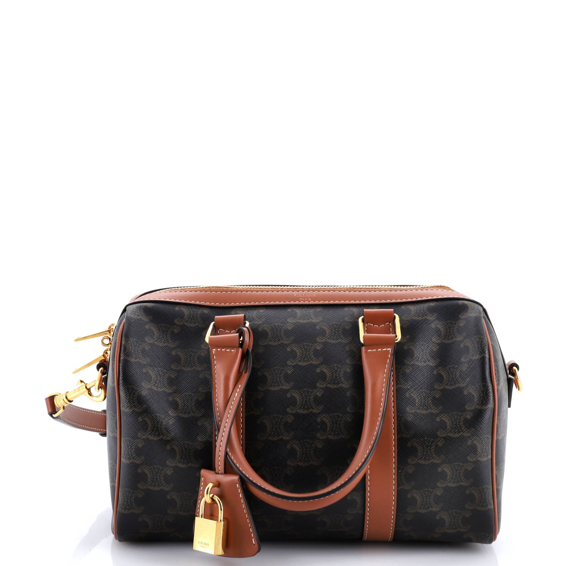 Boston Bag Triomphe Coated Canvas Medium