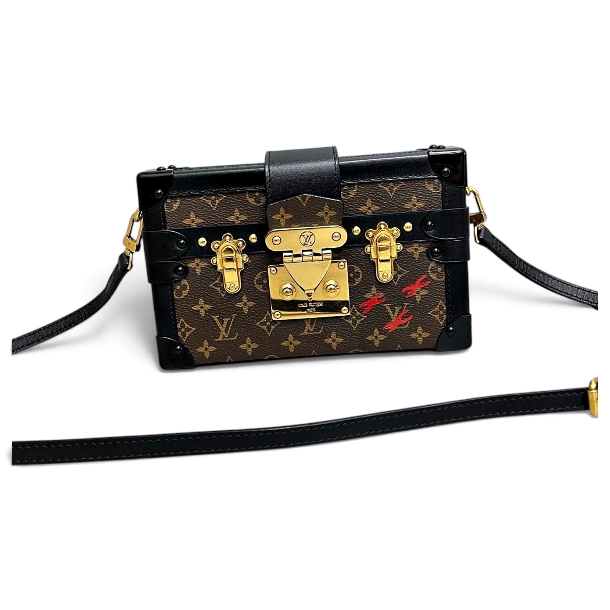 Petite Malle leather handbag