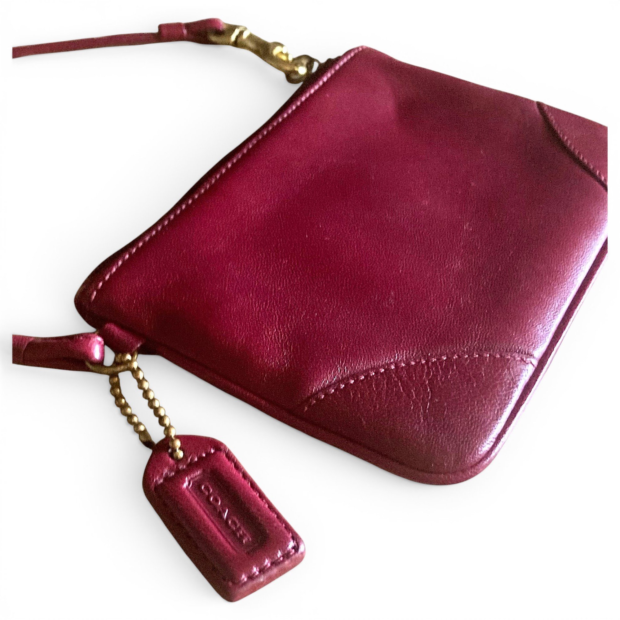 Leather clutch bag