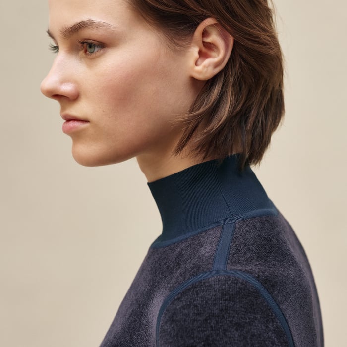 Bleu Pénombre Long-sleeve Sweater