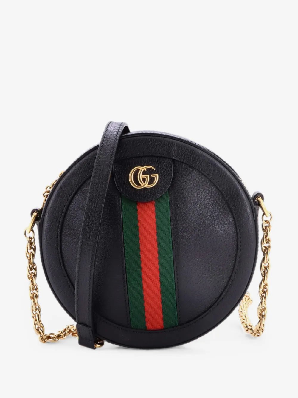 Ophidia Round Shoulder Bag Leather Mini crossbody bag