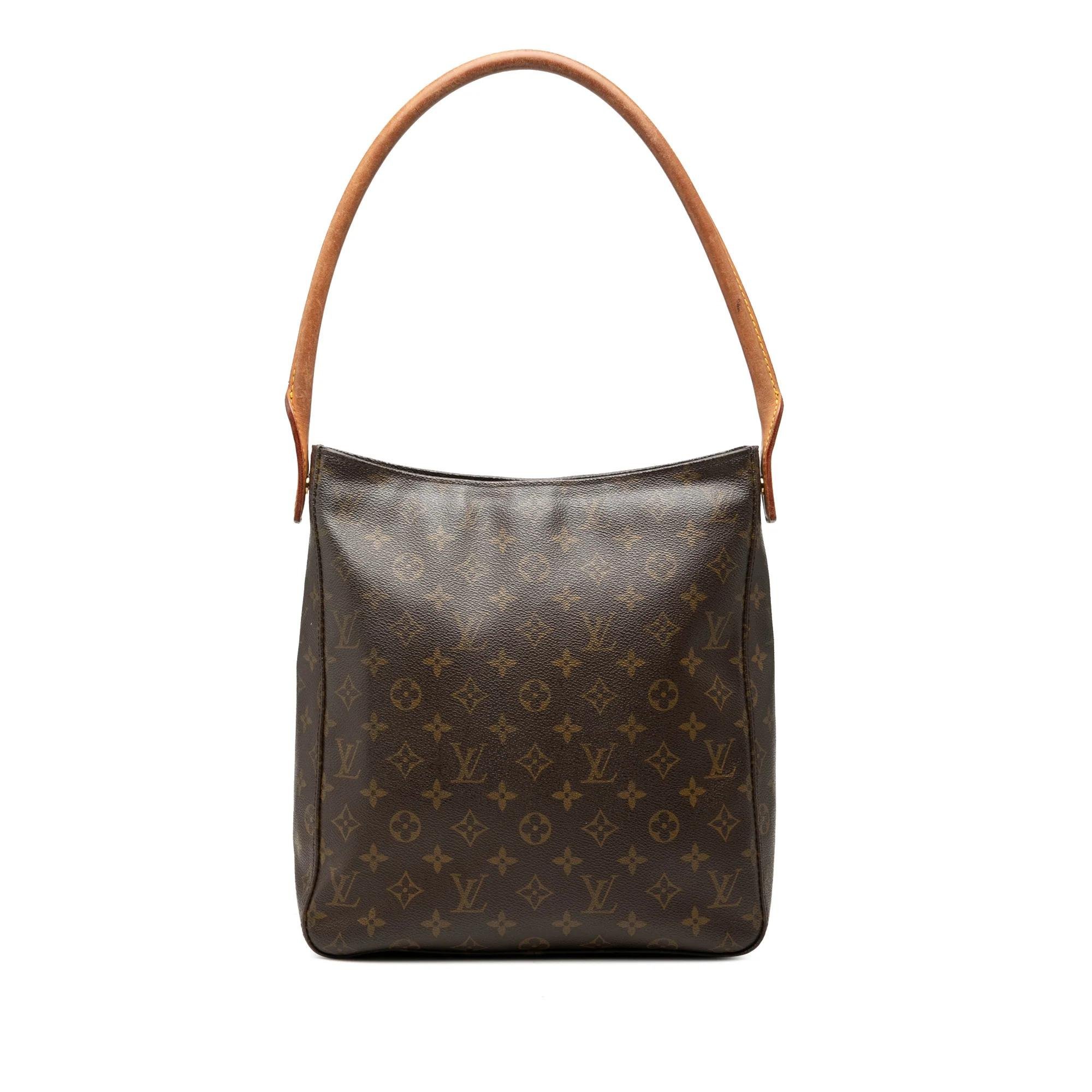 Looping leather handbag