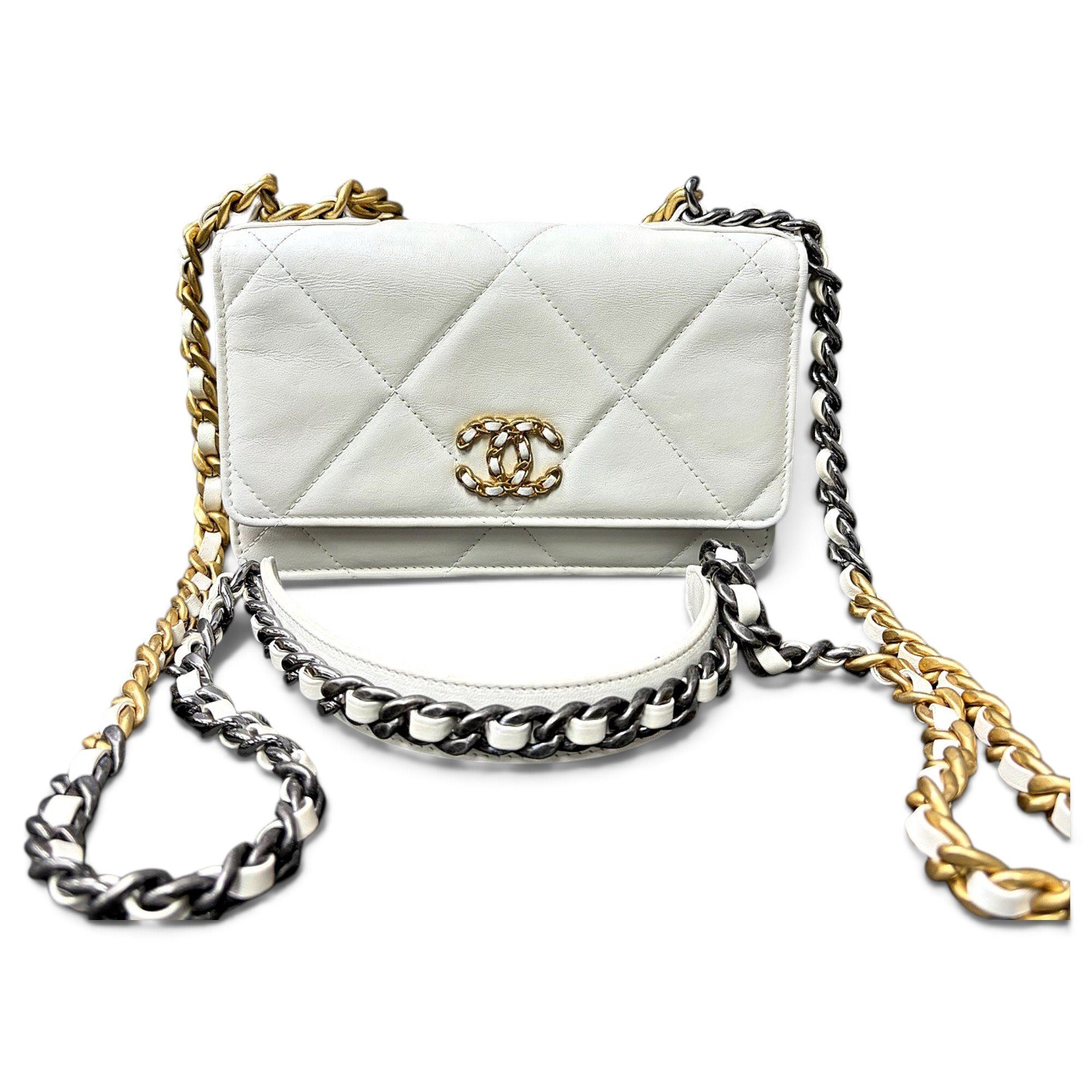 Wallet On Chain Chanel 19 leather handbag