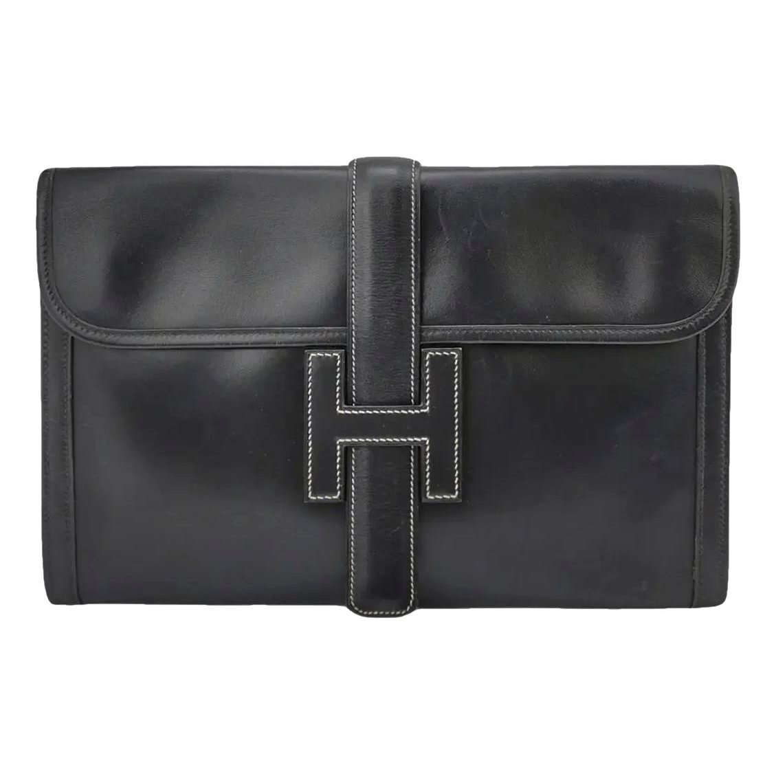 Hermes Jige Elan Handbag Black