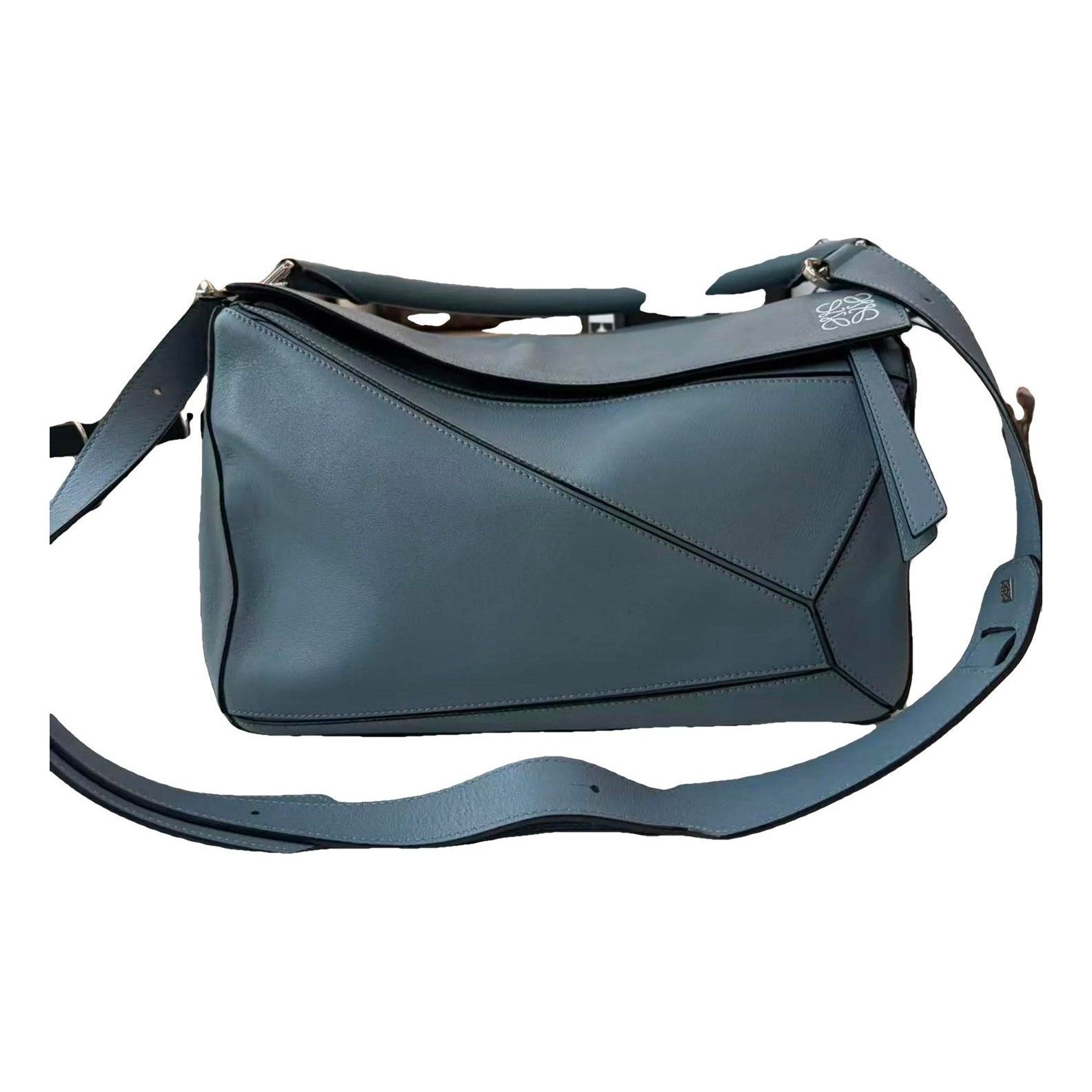 Puzzle leather crossbody bag