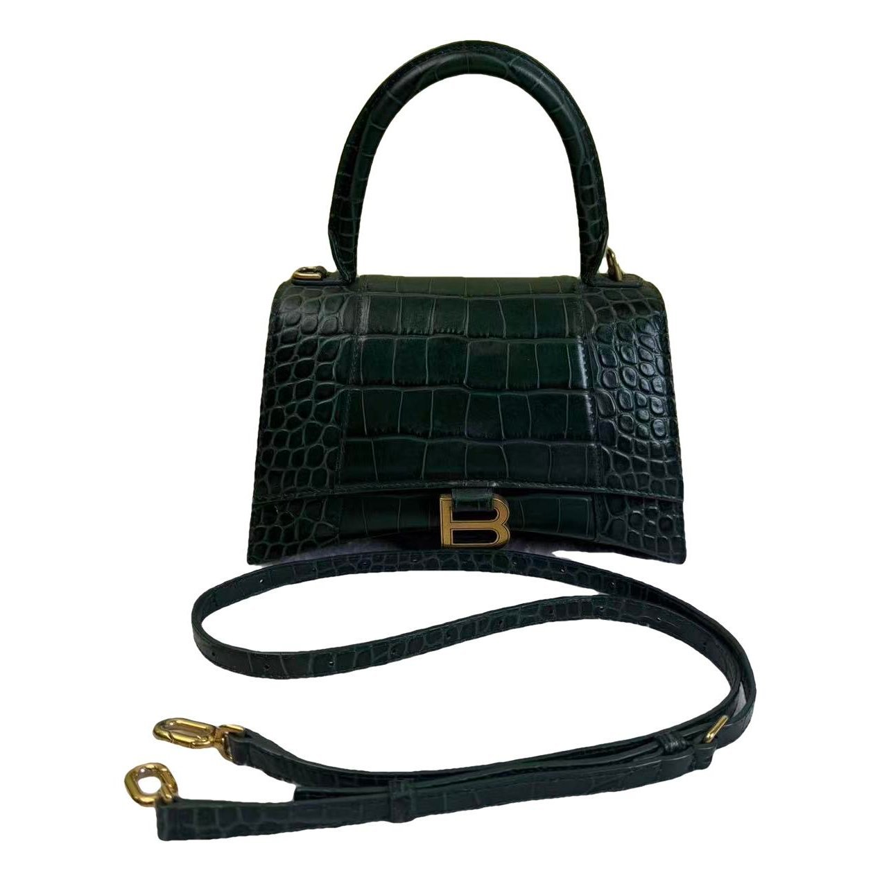 Hourglass leather crossbody bag
