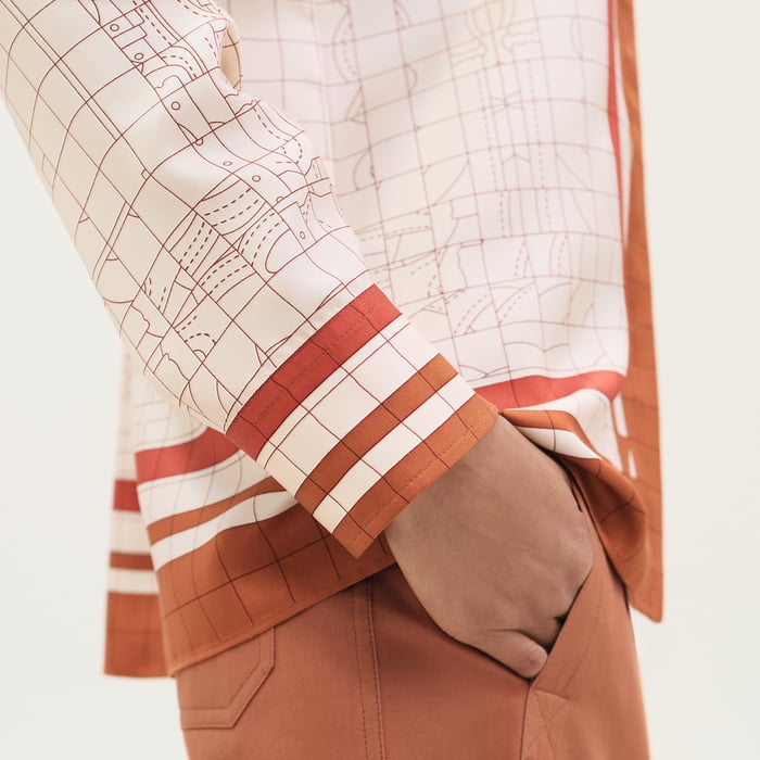 Beige Kaolin "Coaching Deja Vu" Classic Shirt