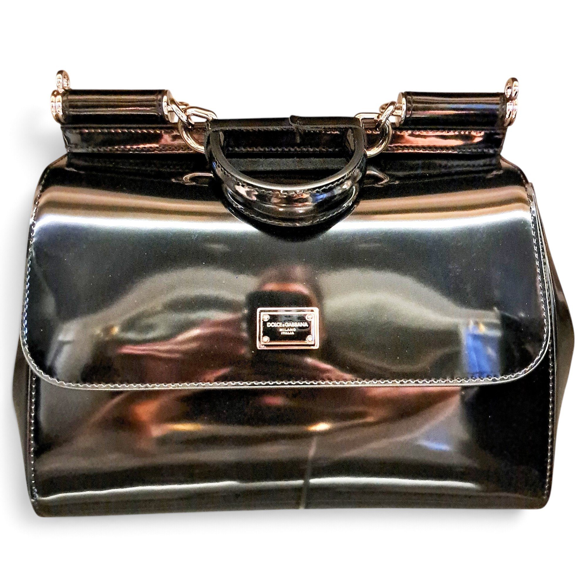 Sicily patent leather handbag