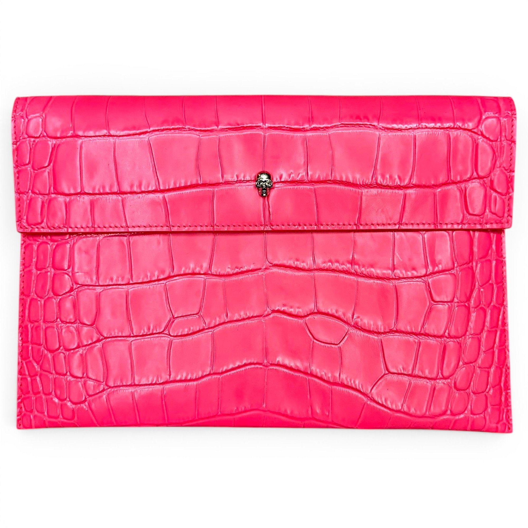 Leather clutch bag
