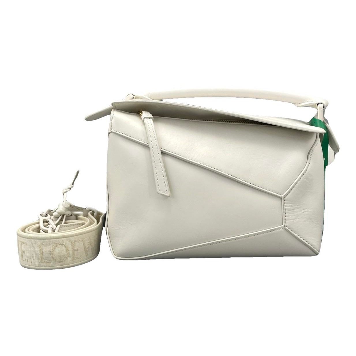 Puzzle leather handbag