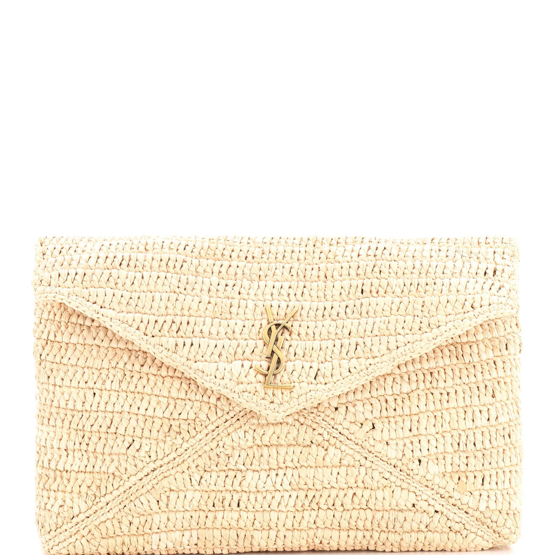 Cassandre Envelope Clutch Raffia Large