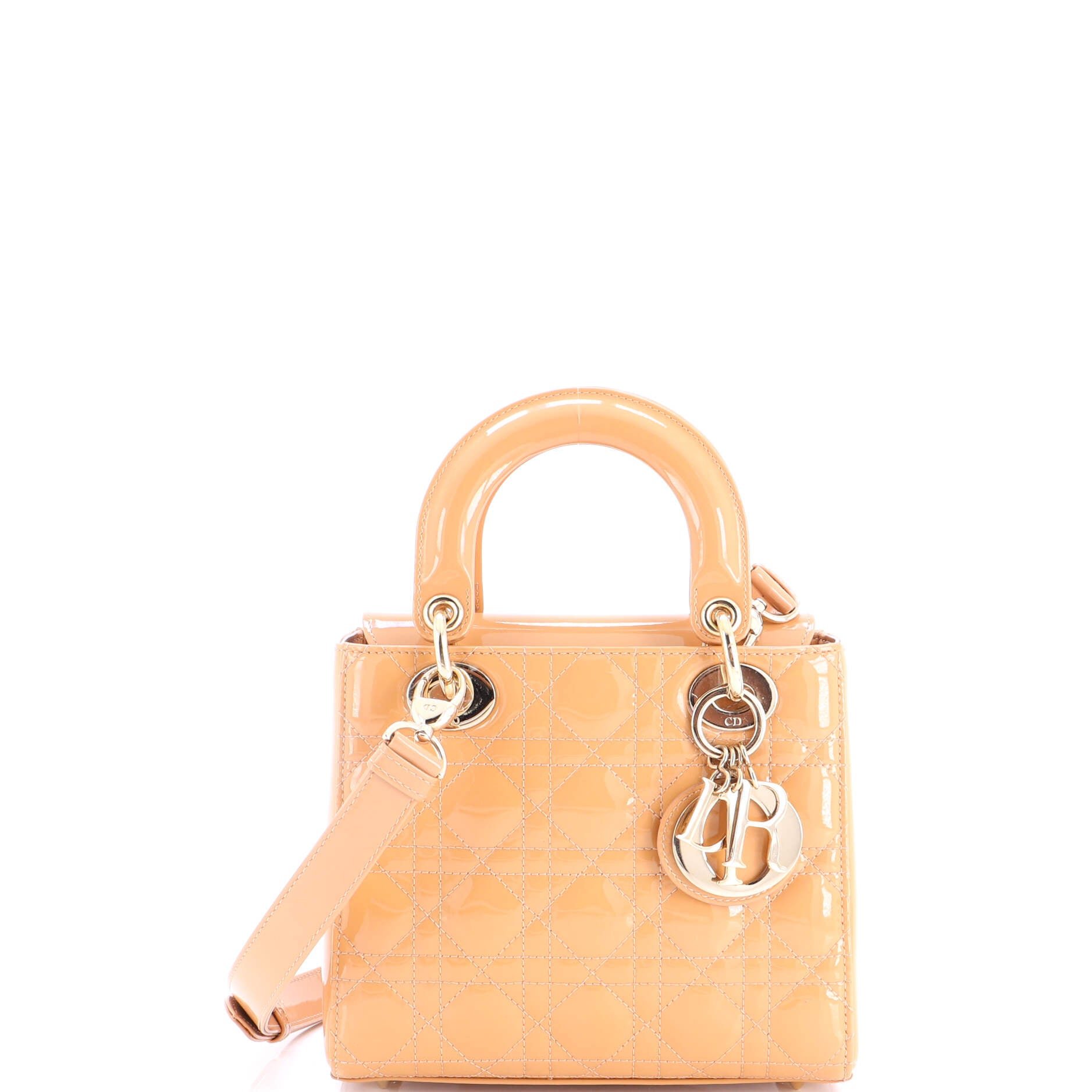 Lady Dior Bag Cannage Quilt Patent Mini