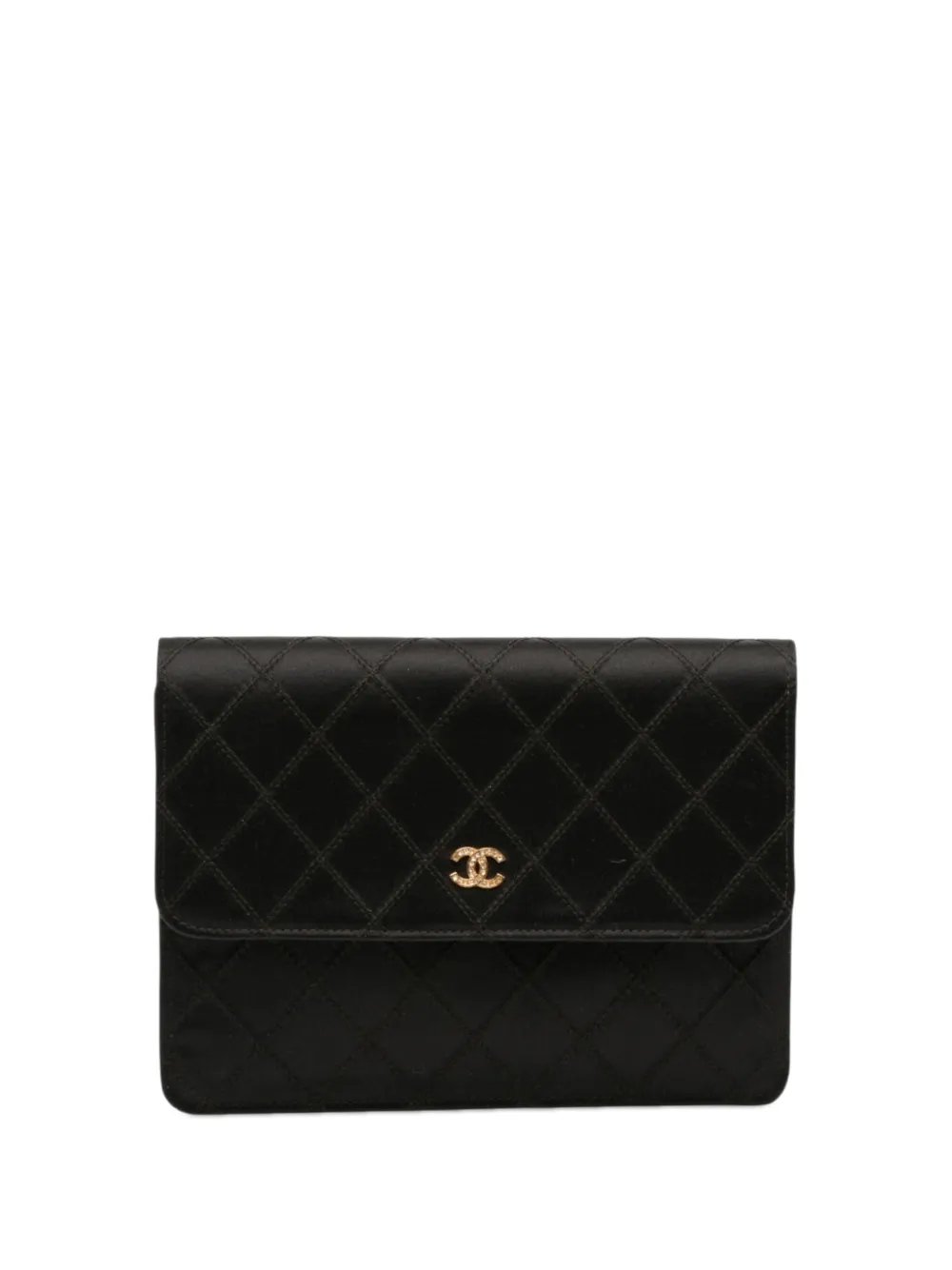 1989-1991 CC Satin Diamond Stitch clutch bag