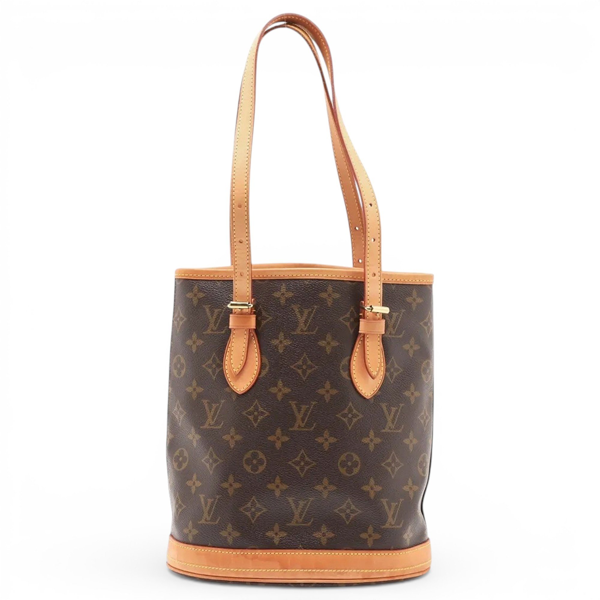 Bucket leather handbag