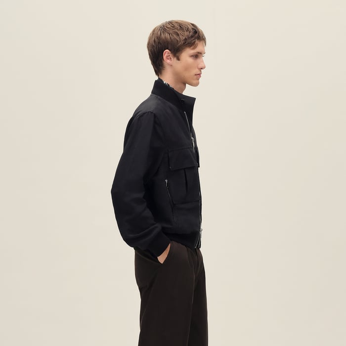 Noir Rib-trim Jacket