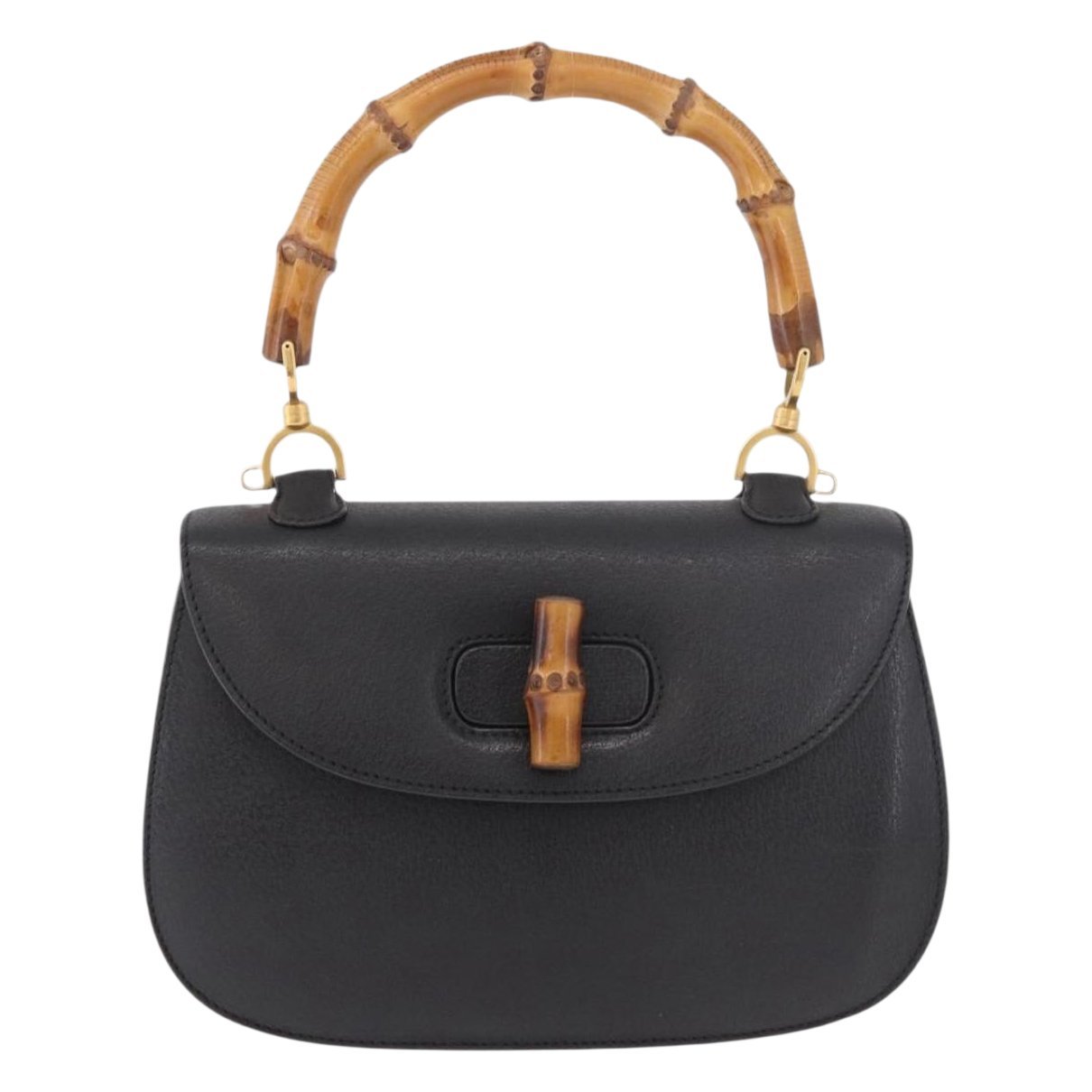 Convertible Bamboo Top Handle leather handbag