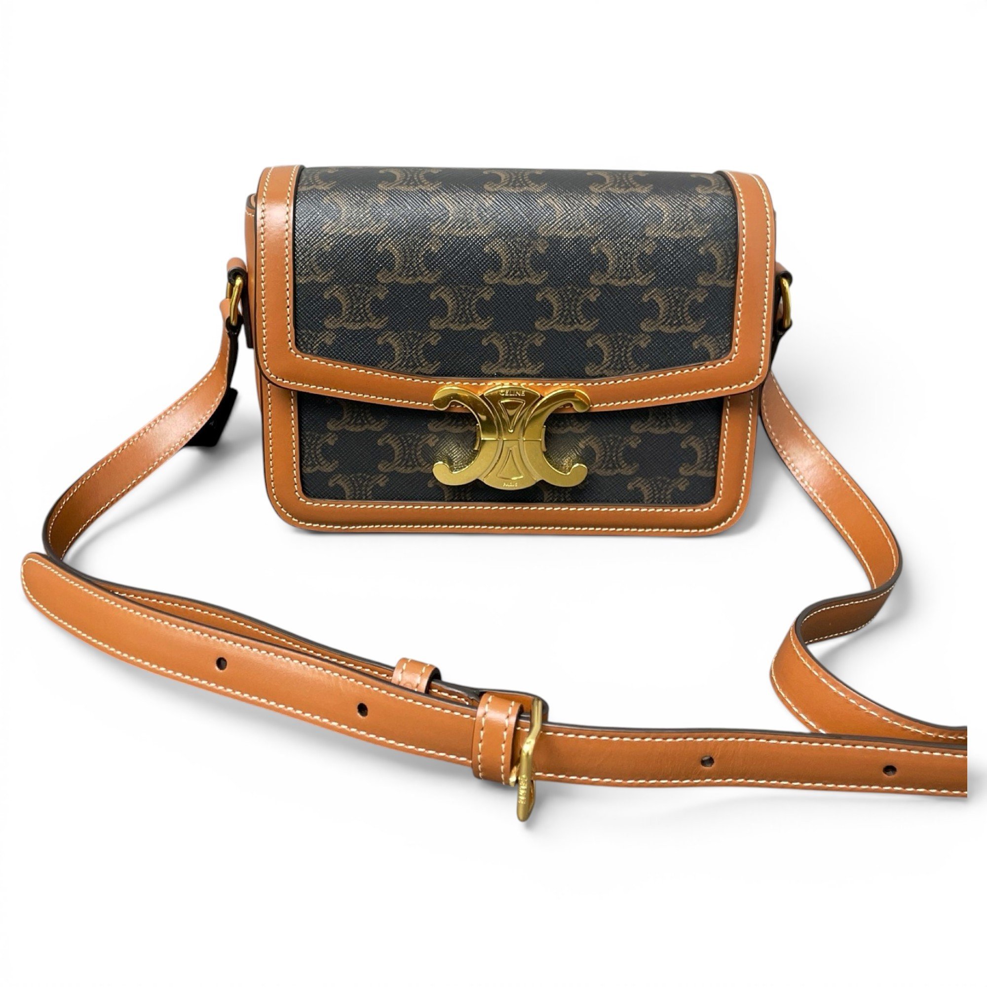 Triomphe leather handbag