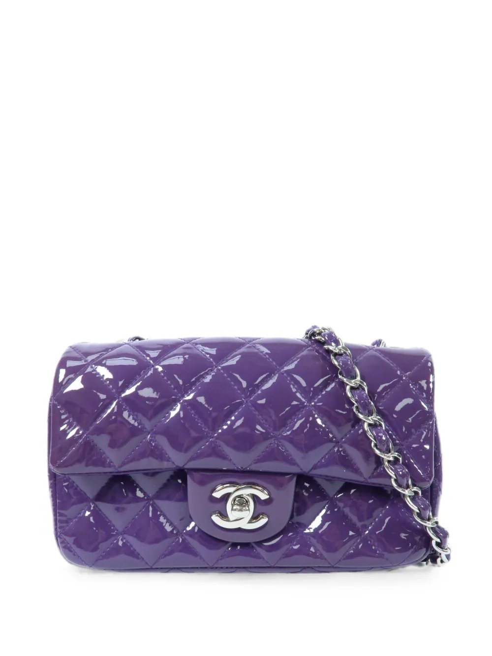 CC turn-lock leather shoulder bag
