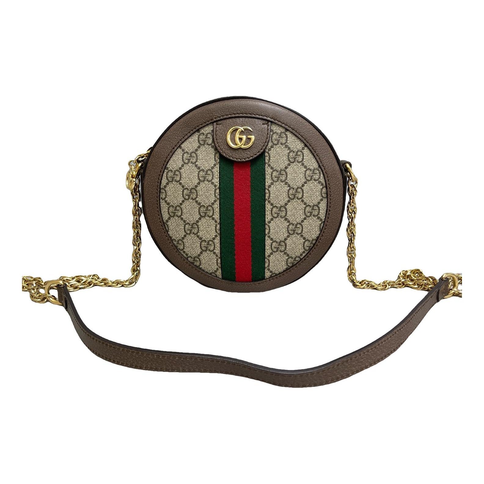Ophidia Round leather handbag