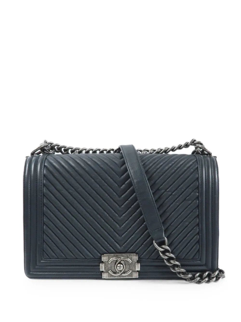 Boy chevron-quilted shoulder bag