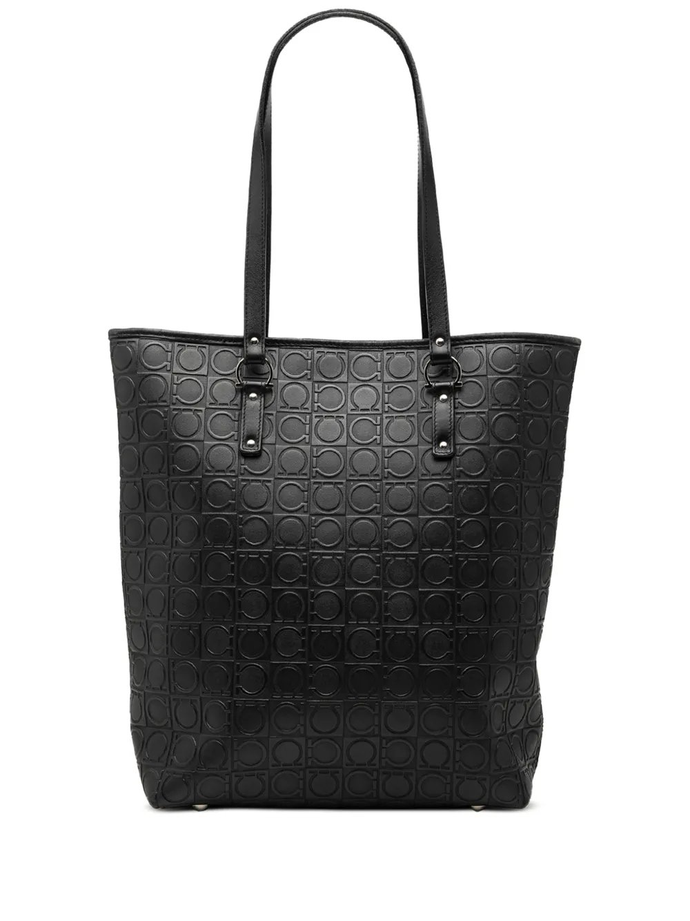 Ferragamo 2021 Gancini Embossed Leather tote bag