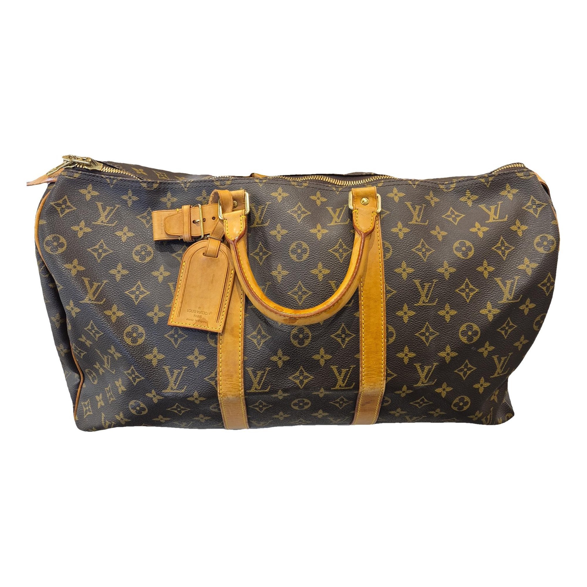 Louis Vuitton Keepall cloth travel bag