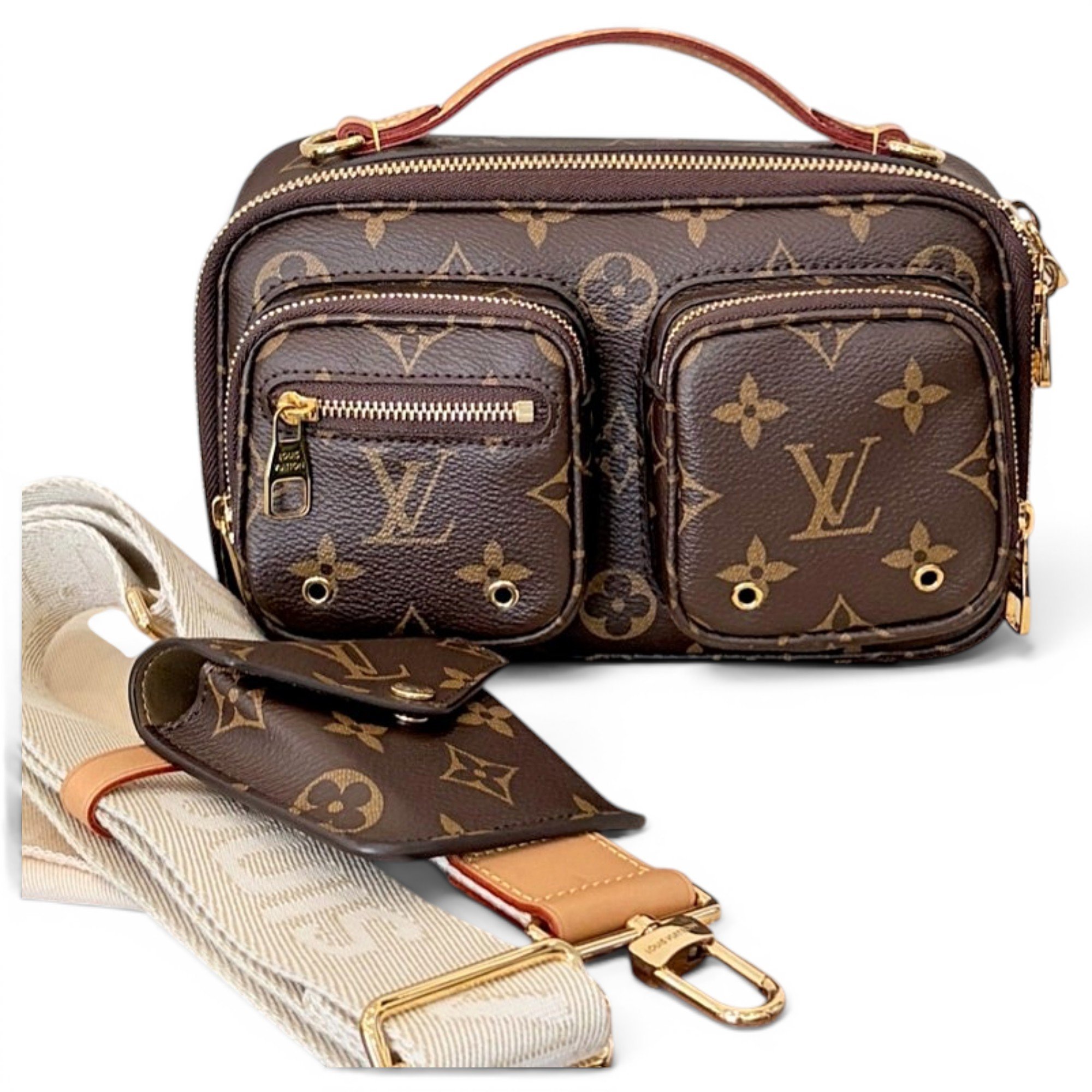 Croisé Utility leather handbag
