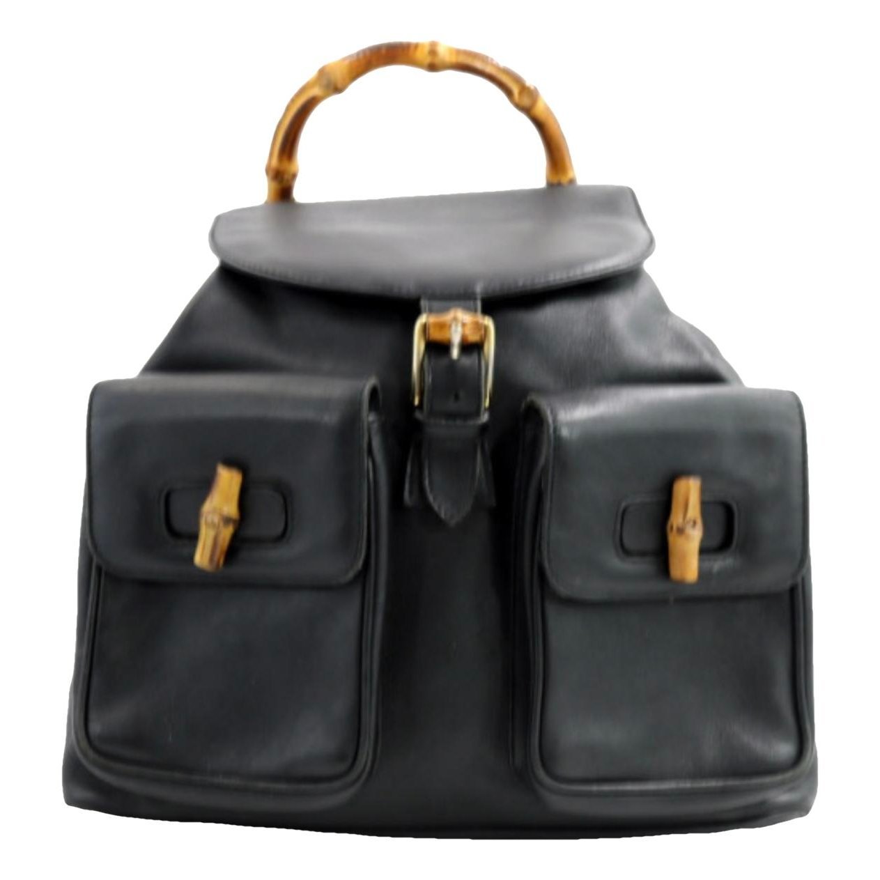 Vintage Bamboo leather backpack