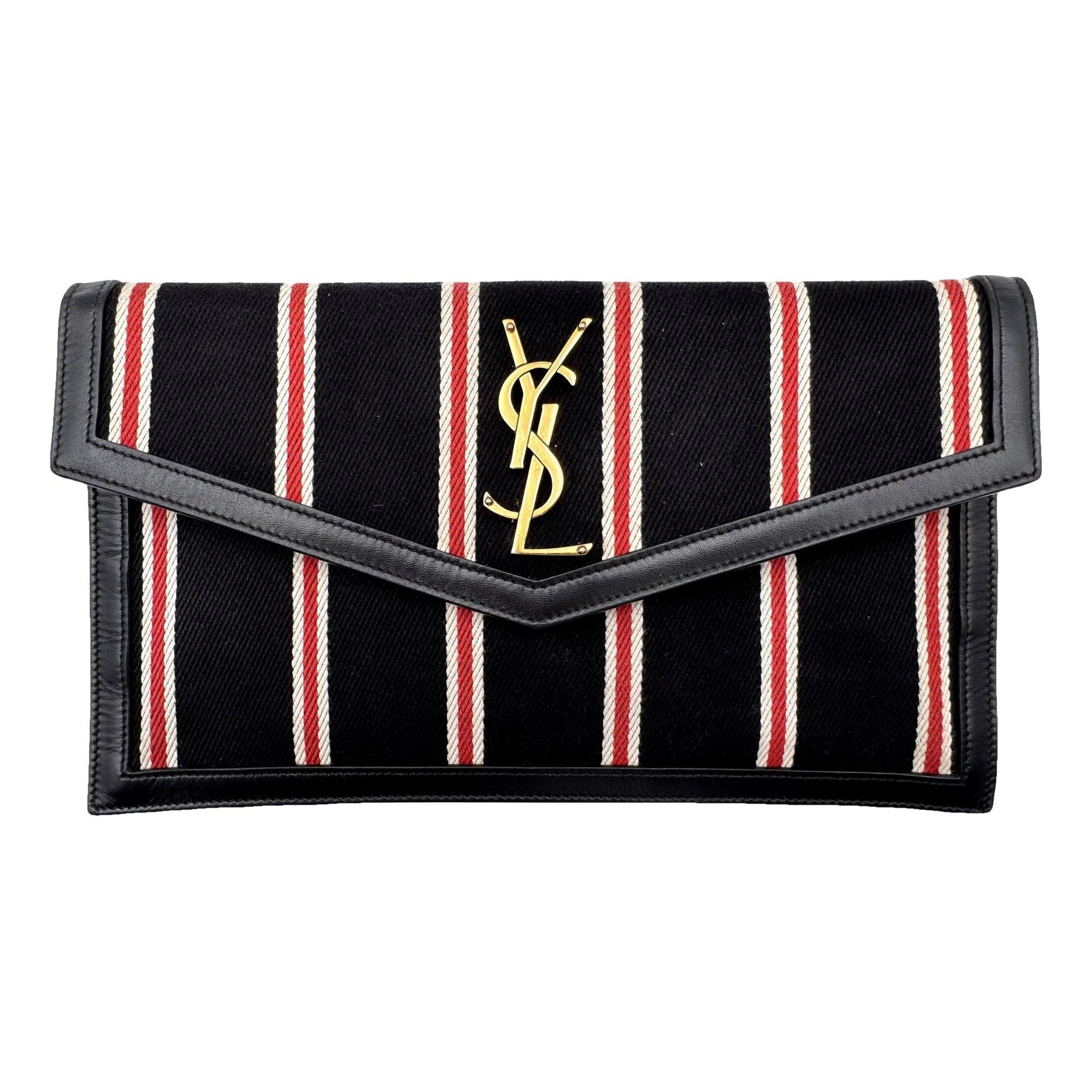 Leather clutch bag