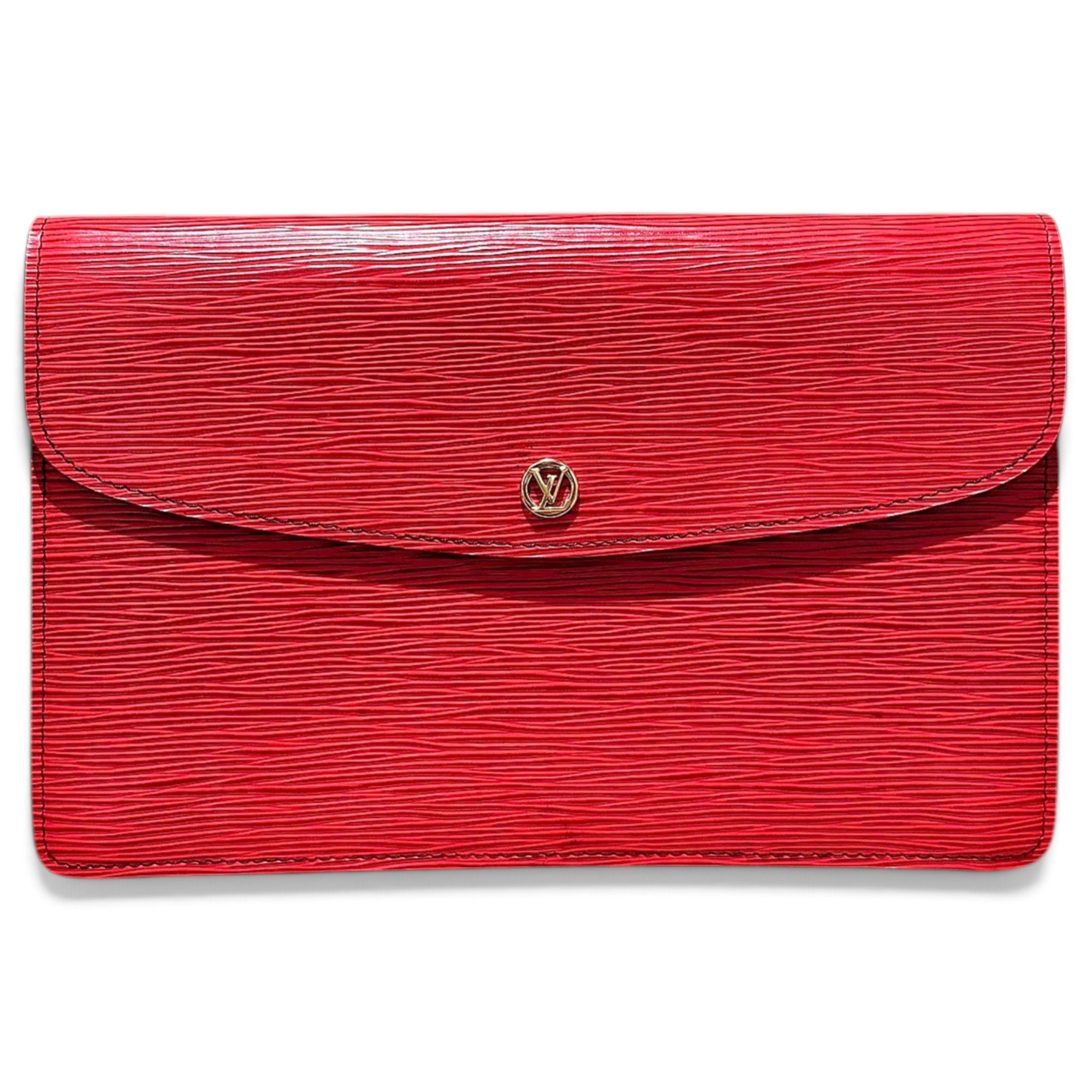 Leather clutch bag