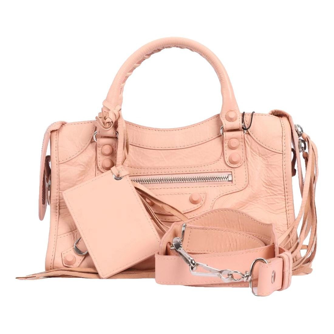 City leather handbag