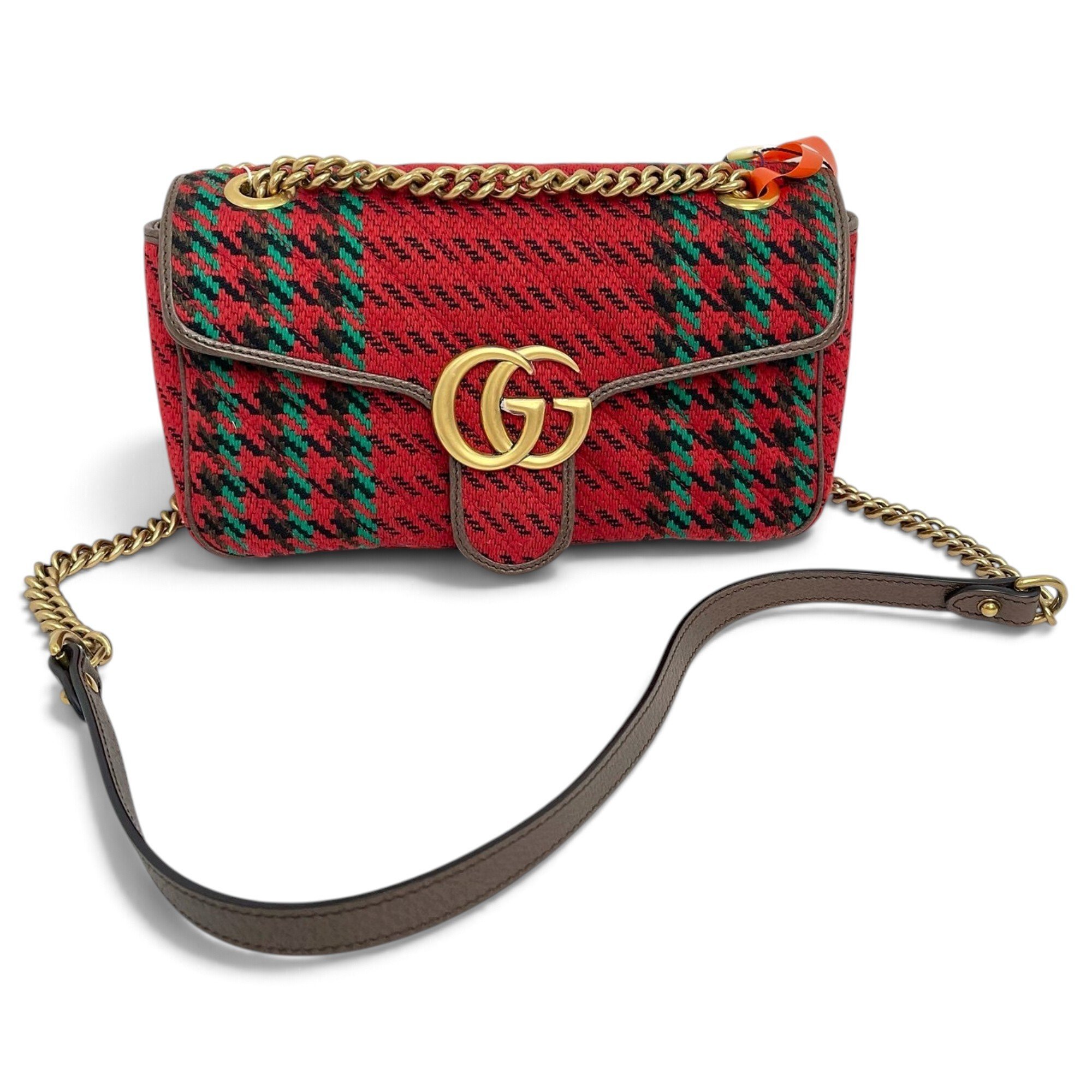 GG Marmont Flap tweed handbag