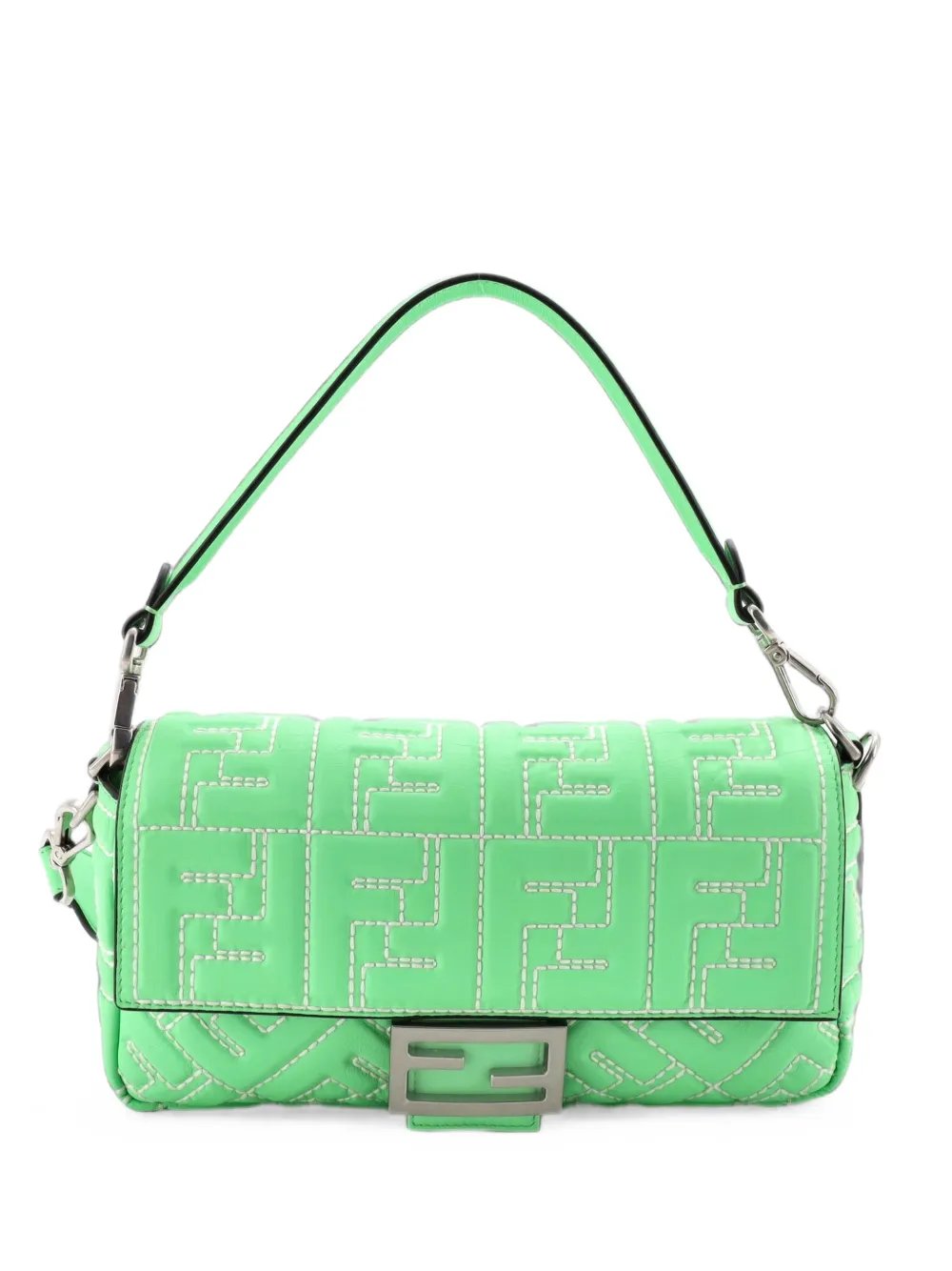 Baguette NM Bag Zucca Embossed Leather Medium crossbody bag
